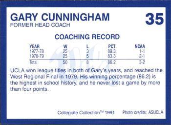 1991 Collegiate Collection UCLA #35 Gary Cunningham Back