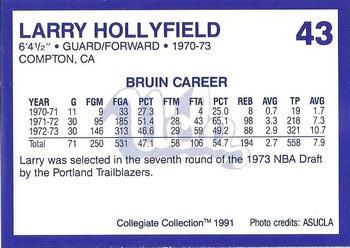 1991 Collegiate Collection UCLA #43 Larry Hollyfield Back