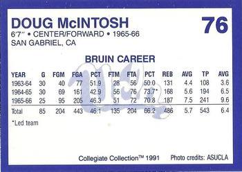 1991 Collegiate Collection UCLA #76 Doug McIntosh Back