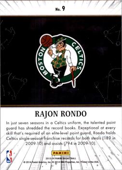 2013-14 Panini - Knight School #9 Rajon Rondo Back