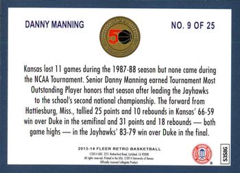 2013-14 Fleer Retro - '92-93 Fleer Final Four Stars #9 Danny Manning Back