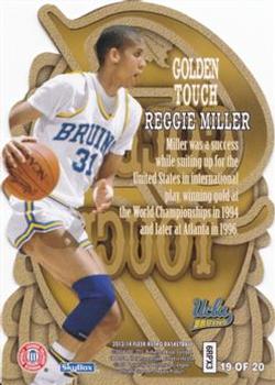 2013-14 Fleer Retro - '96-97 SkyBox Premium Golden Touch #19 Reggie Miller Back