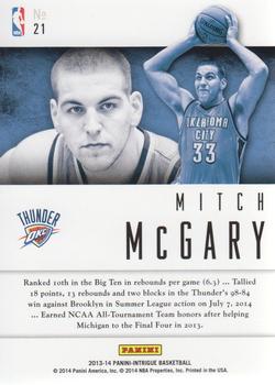 2013-14 Panini Intrigue - '14 Draft X-Change #21 Mitch McGary Back