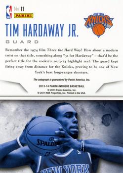 2013-14 Panini Intrigue - Impact Rookie Autographs #11 Tim Hardaway Jr. Back