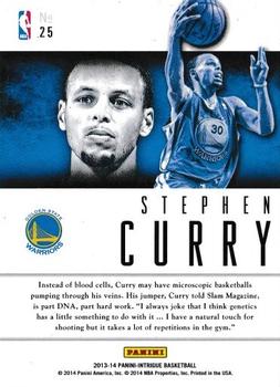 2013-14 Panini Intrigue - Intriguing Players #25 Stephen Curry Back