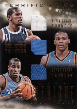 2013-14 Panini Intrigue - Terrific Trios #11 Kevin Durant / Russell Westbrook / Serge Ibaka Front