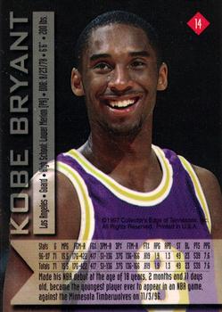 1997 Collector's Edge #14 Kobe Bryant Back