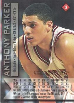 1997 Collector's Edge #21 Anthony Parker Back