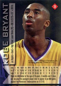 1997 Collector's Edge #39 Kobe Bryant Back
