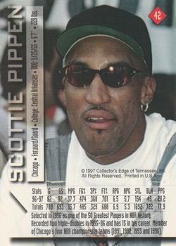 1997 Collector's Edge #42 Scottie Pippen Back