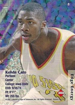 1997 Collector's Edge - Energy #8 Kelvin Cato Back