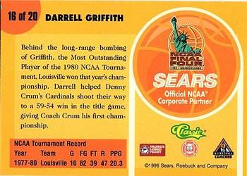 1996 Classic Sears Legends of the Final Four #16 Darrell Griffith Back