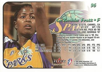 2000 SkyBox Dominion WNBA #96 La'Keshia Frett Back