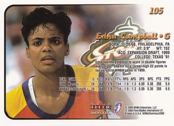 2000 SkyBox Dominion WNBA #105 Edna Campbell Back