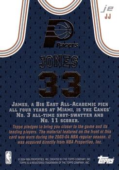2003-04 Topps Jersey Edition #JJ James Jones Back