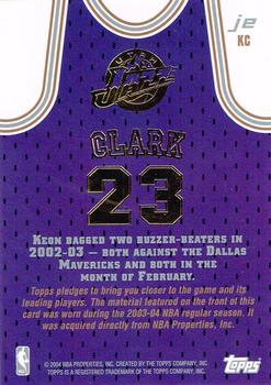 2003-04 Topps Jersey Edition #KC Keon Clark Back
