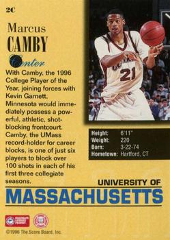1996 Score Board Draft Day #2C Marcus Camby Back