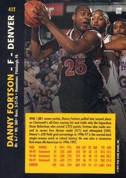 1997 Score Board Rookies - Traded #41T Danny Fortson Back