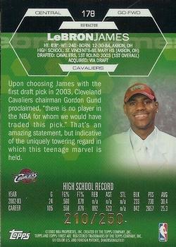 2002-03 Finest - Refractors #178 LeBron James Back