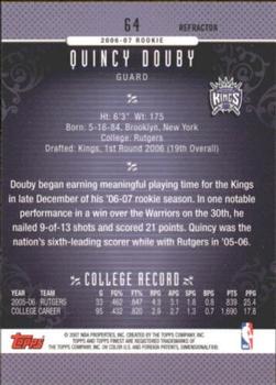 2006-07 Finest - Refractors #64 Quincy Douby Back