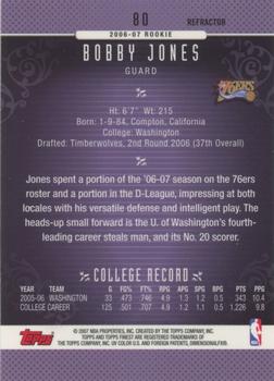 2006-07 Finest - Refractors #80 Bobby Jones Back
