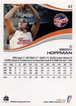 2007 Rittenhouse WNBA #42 Ebony Hoffman Back