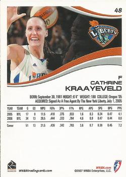 2007 Rittenhouse WNBA #48 Cathrine Kraayeveld Back