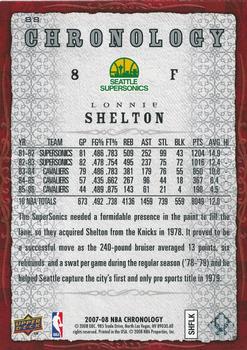 2007-08 Upper Deck Chronology #88 Lonnie Shelton Back