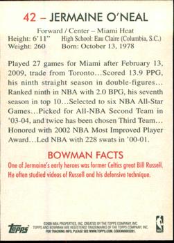 2009-10 Bowman 48 #42 Jermaine O'Neal Back