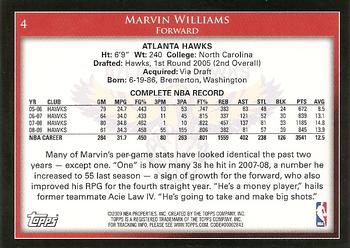 2009-10 Topps #4 Marvin Williams Back