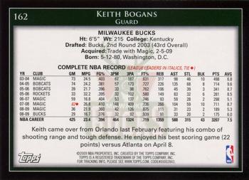 2009-10 Topps #162 Keith Bogans Back