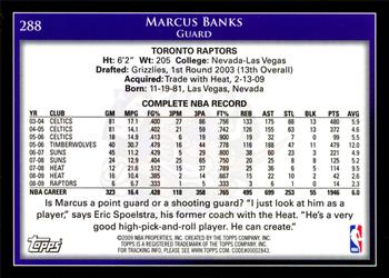 2009-10 Topps #288 Marcus Banks Back