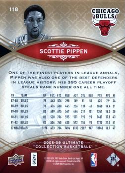 2008-09 Upper Deck Ultimate Collection #118 Scottie Pippen Back