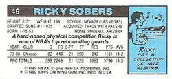 1980-81 Topps - Singles #49 Ricky Sobers Back