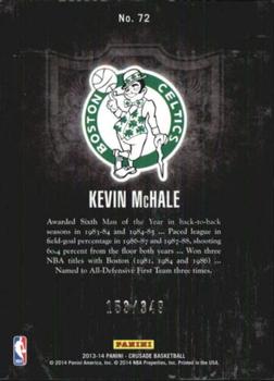 2013-14 Panini Crusade - Crusade Red #72 Kevin McHale Back