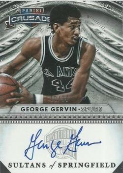 2013-14 Panini Crusade - Sultans of Springfield Signatures Gold #18 George Gervin Front