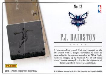 2013-14 Panini Signatures - '14 Draft X-Change #12 P.J. Hairston Back