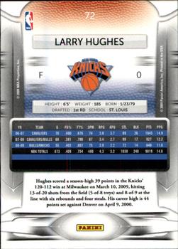 2009-10 Panini Prestige #72 Larry Hughes Back