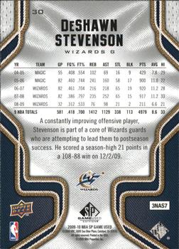 2009-10 SP Game Used #30 DeShawn Stevenson Back