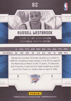 2009-10 Donruss Elite #82 Russell Westbrook Back