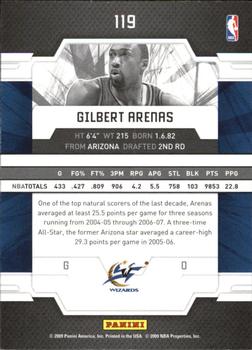 2009-10 Donruss Elite #119 Gilbert Arenas Back