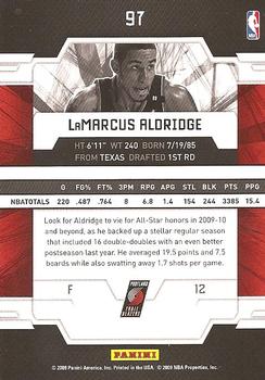2009-10 Donruss Elite #97 LaMarcus Aldridge Back