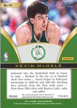 2013-14 Panini Select - Swatches Prizms Black #83 Kevin McHale Back