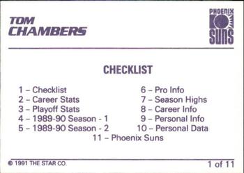1990-91 Star Tom Chambers #1 Tom Chambers Back