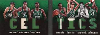2013-14 Panini Preferred - Celtics Memorabilia Prime #2 Bailey Howell / Kevin McHale / Robert Parish / Dennis Johnson / Larry Bird / Reggie Lewis / Xavier McDaniel Front