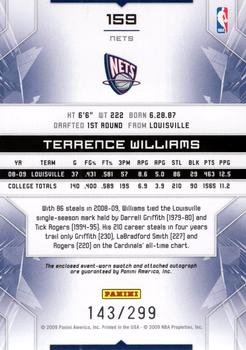 2009-10 Panini Limited #159 Terrence Williams Back