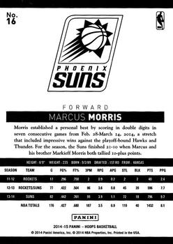 2014-15 Hoops #16 Marcus Morris Back