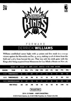 2014-15 Hoops #28 Derrick Williams Back