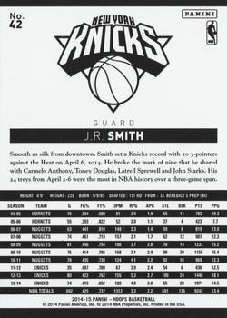 2014-15 Hoops #42 J.R. Smith Back