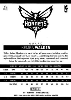 2014-15 Hoops #83 Kemba Walker Back